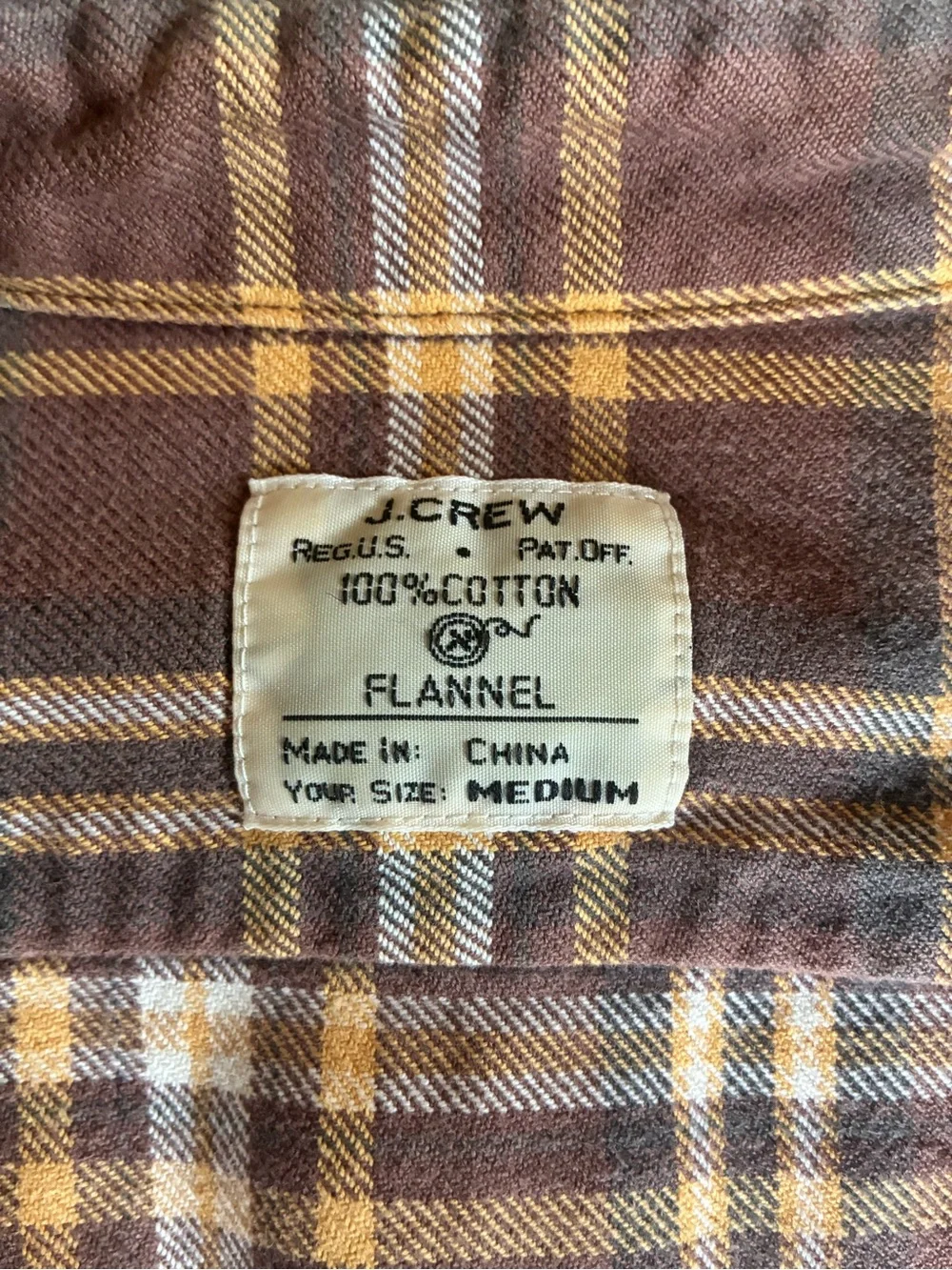 J. Crew Brown and Yellow Plaid Button-Down Shirt